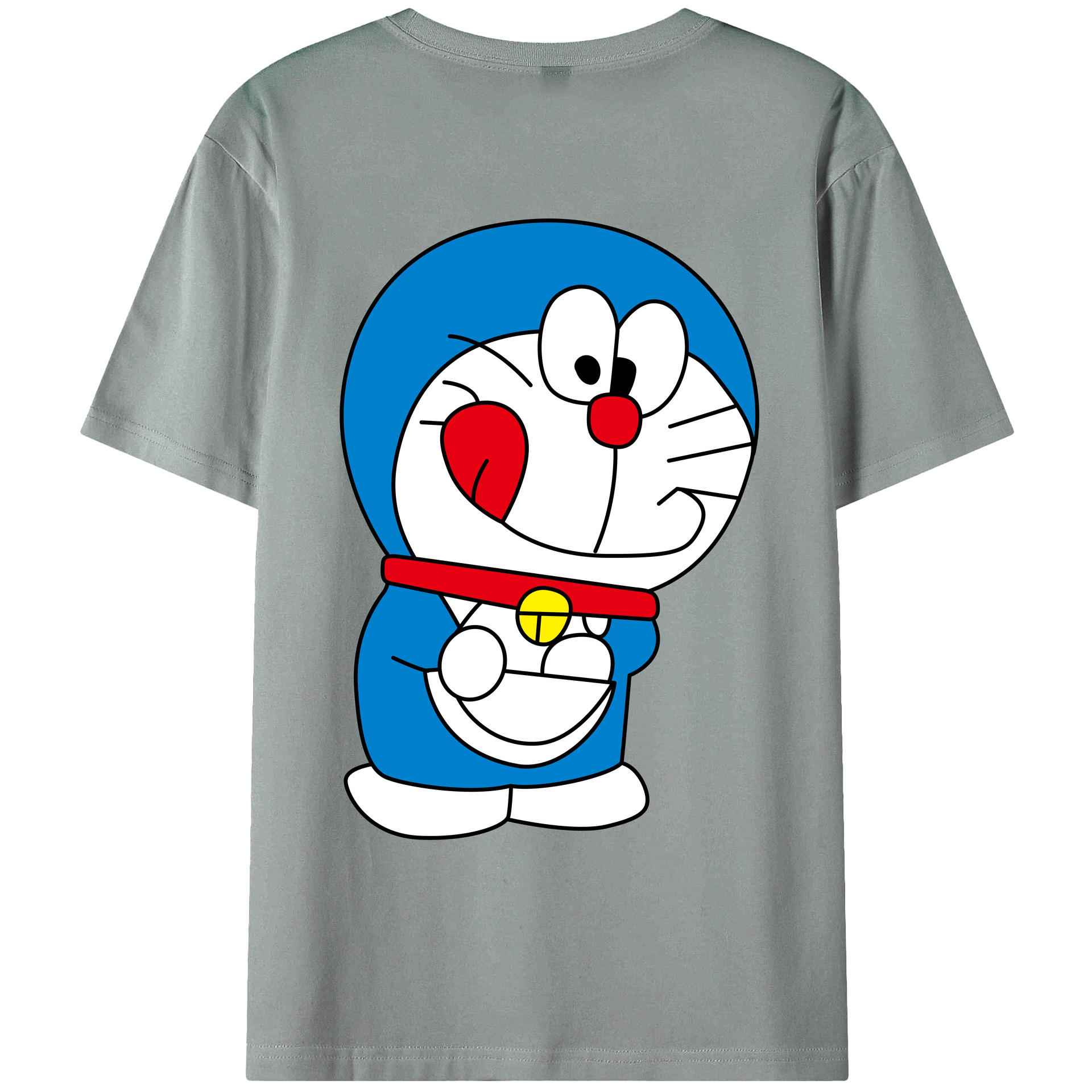 （画像用） ドラえもん Doraemon 綿100％ メンズ半袖Tシャツ（バックプリント） 通気性